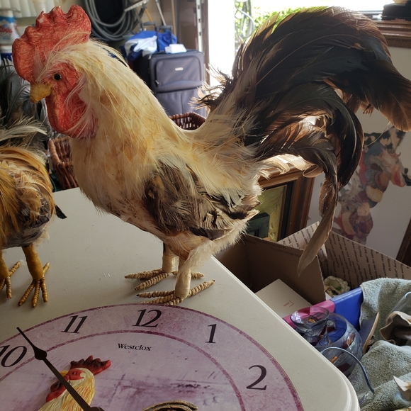 2 roosters and a clock - Picture 3 of 7